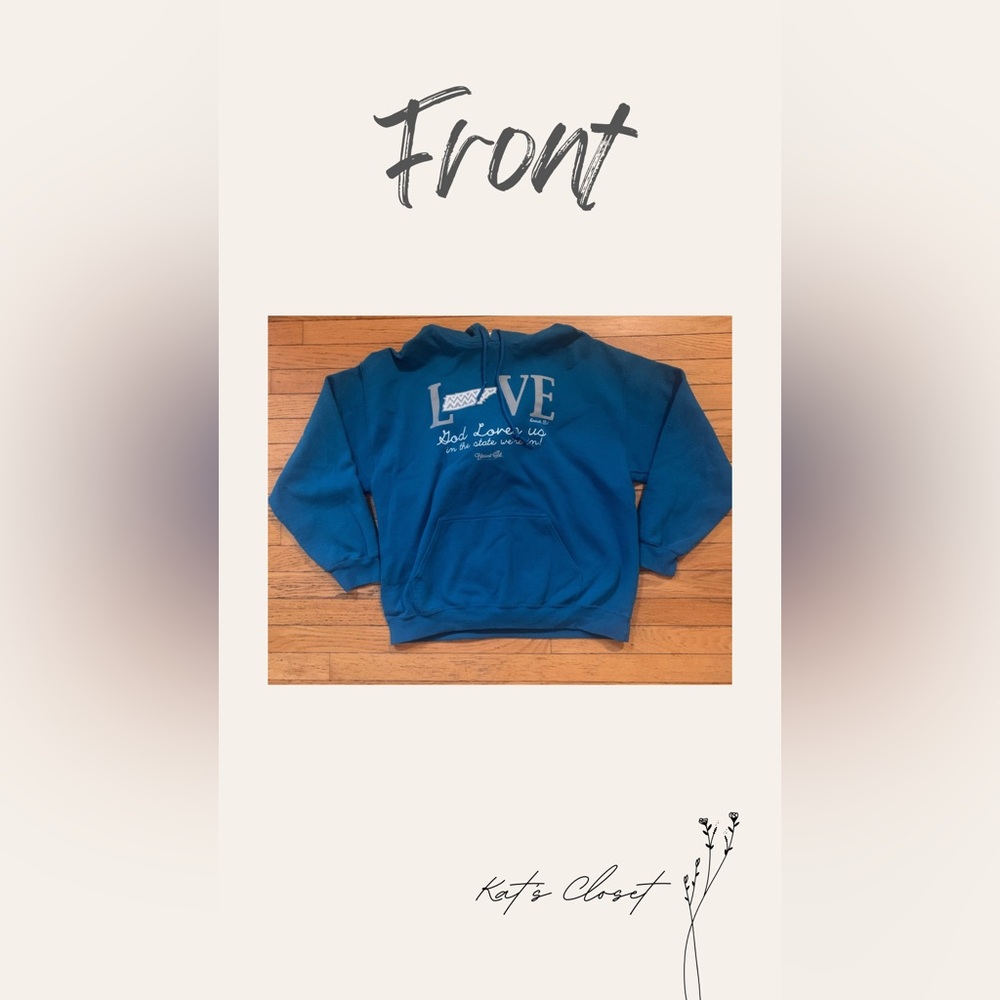 Blue XL Christian Isaiah Pullover Hoodie